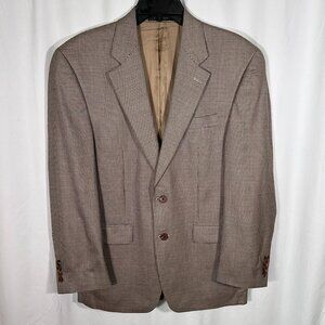 Lauren Ralph Lauren Suit Coat Blazer Brown Tan Size 38 Glen plaid